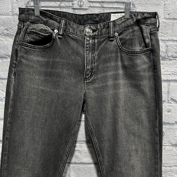 Rag‎ & Bone Jeans Women Gray Distressed Slim Fit Raw Hem Denim Sz 30 (34X28.5) - Picture 4 of 14